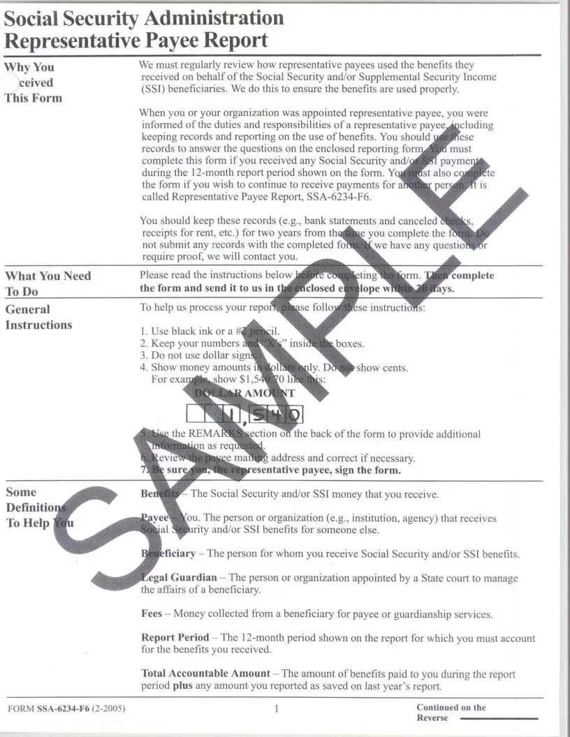 Ssa 6234 F6 Form Fill Out Printable PDF Forms Online