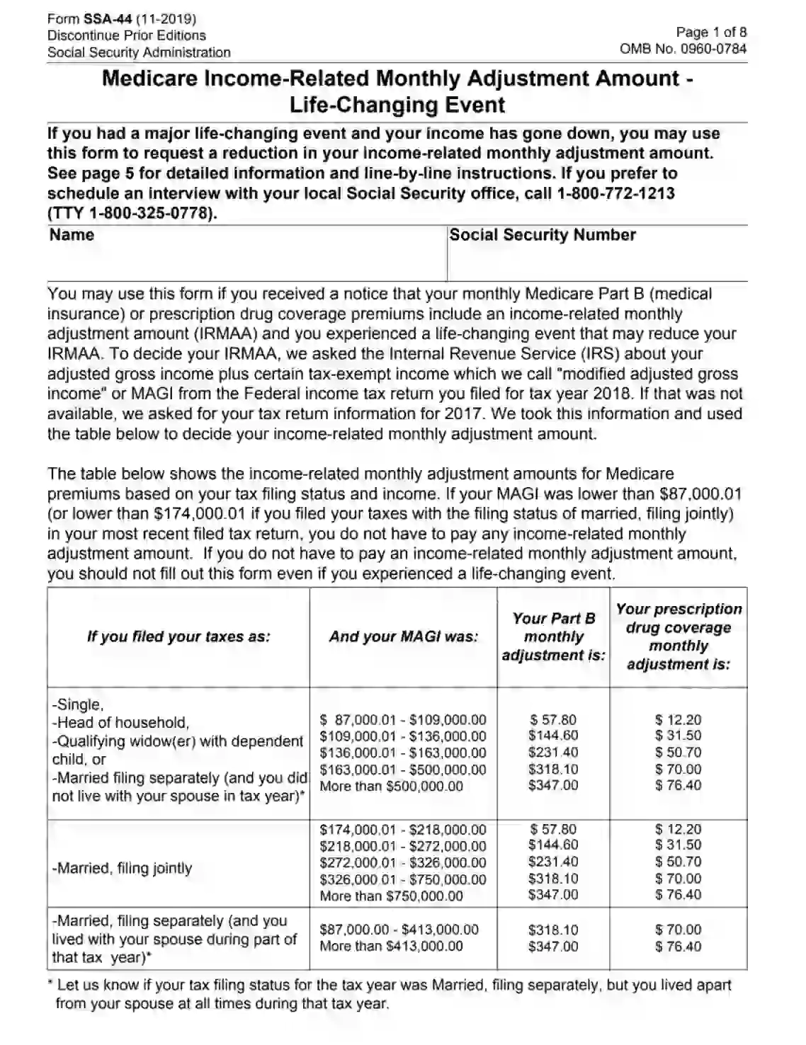 ssa forms printable
