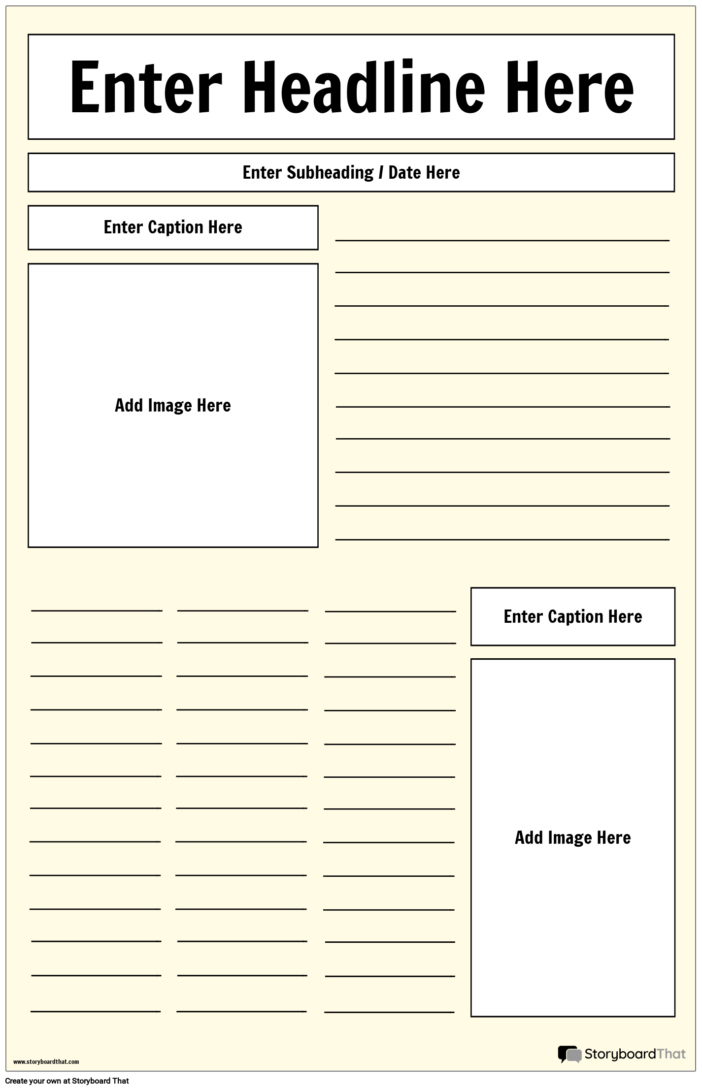 Storyboard That Free Newspaper Poster Templates For 2025