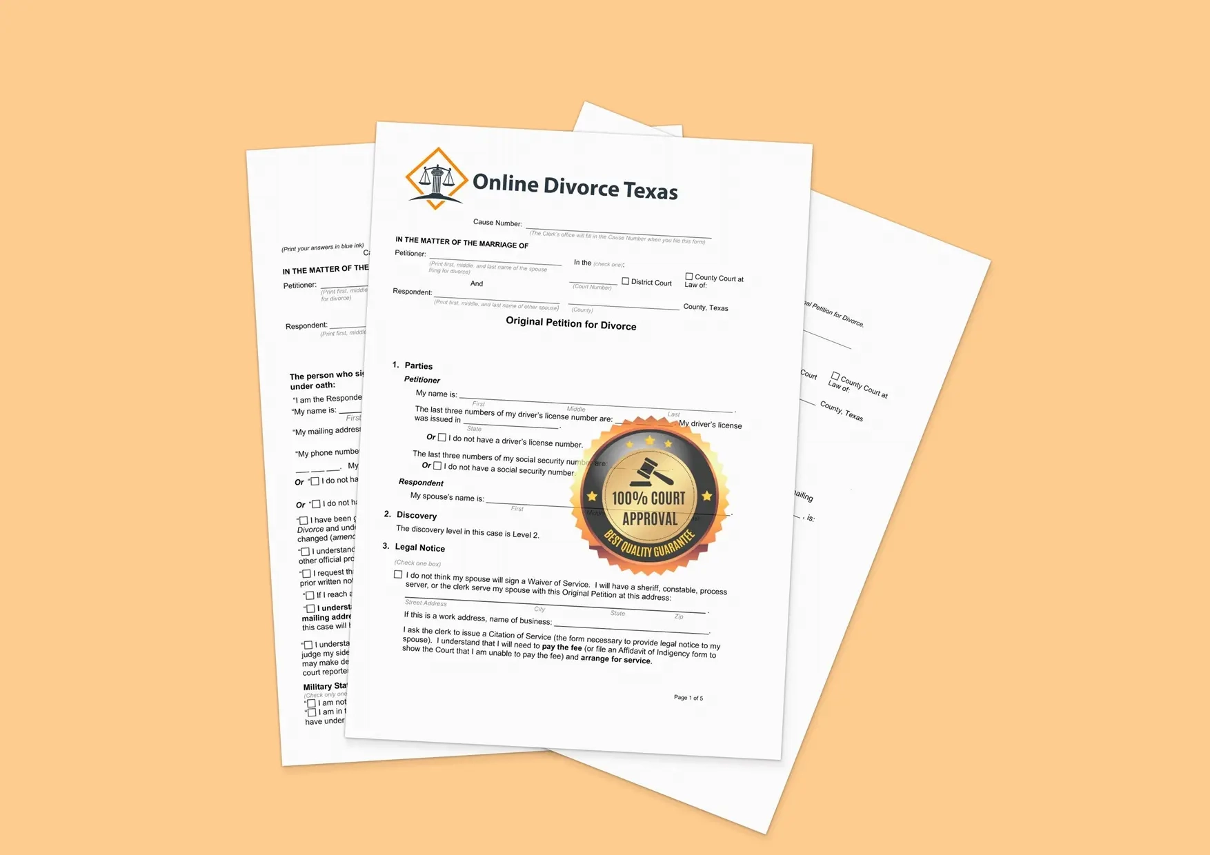 Texas Divorce Forms PDF Official Divorce Papers Free Printables 
