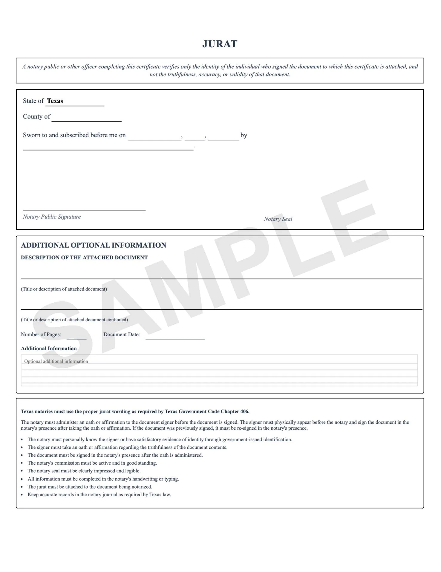 printable notary forms texas