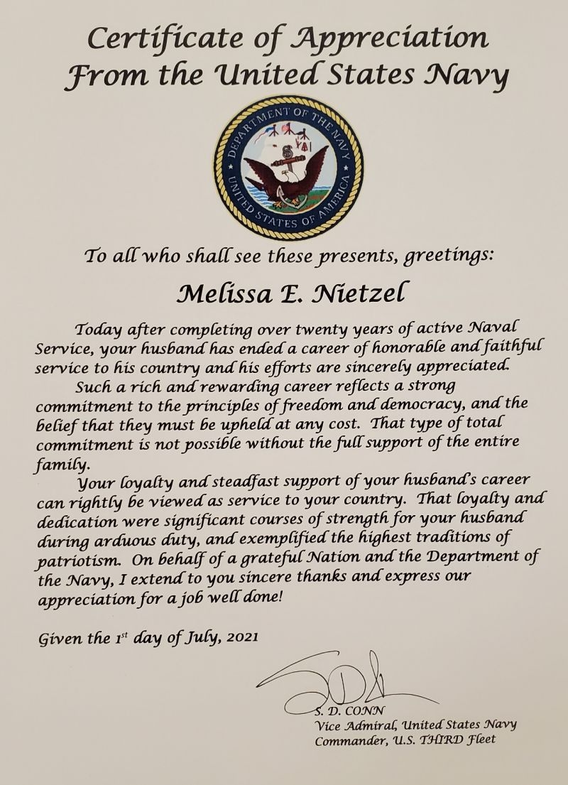 Thankful militaryspouses Melissa Nietzel CPA CGMA And MBA