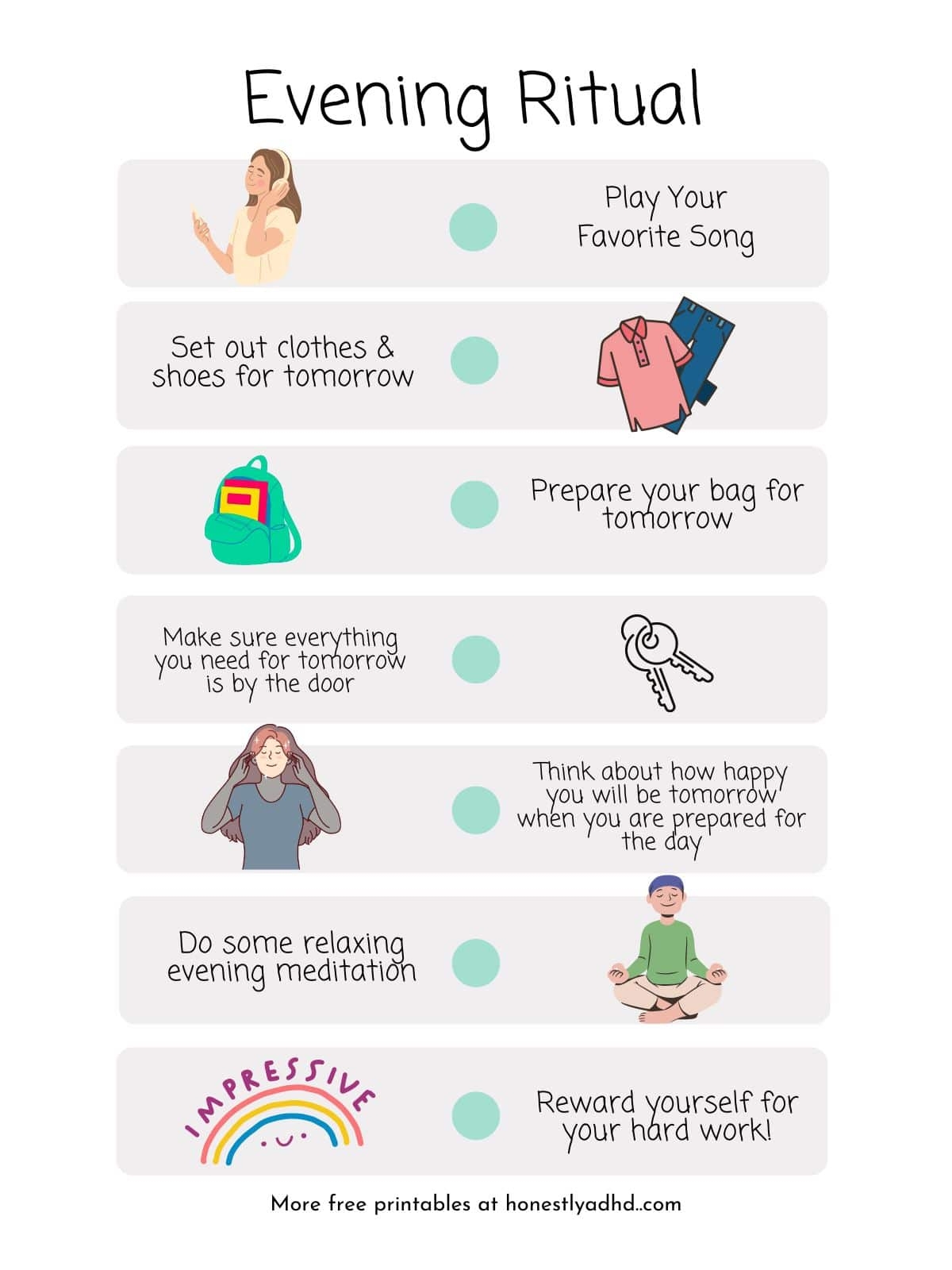 The ADHD Friendly Morning Routine free Printable Checklist Honestly ADHD