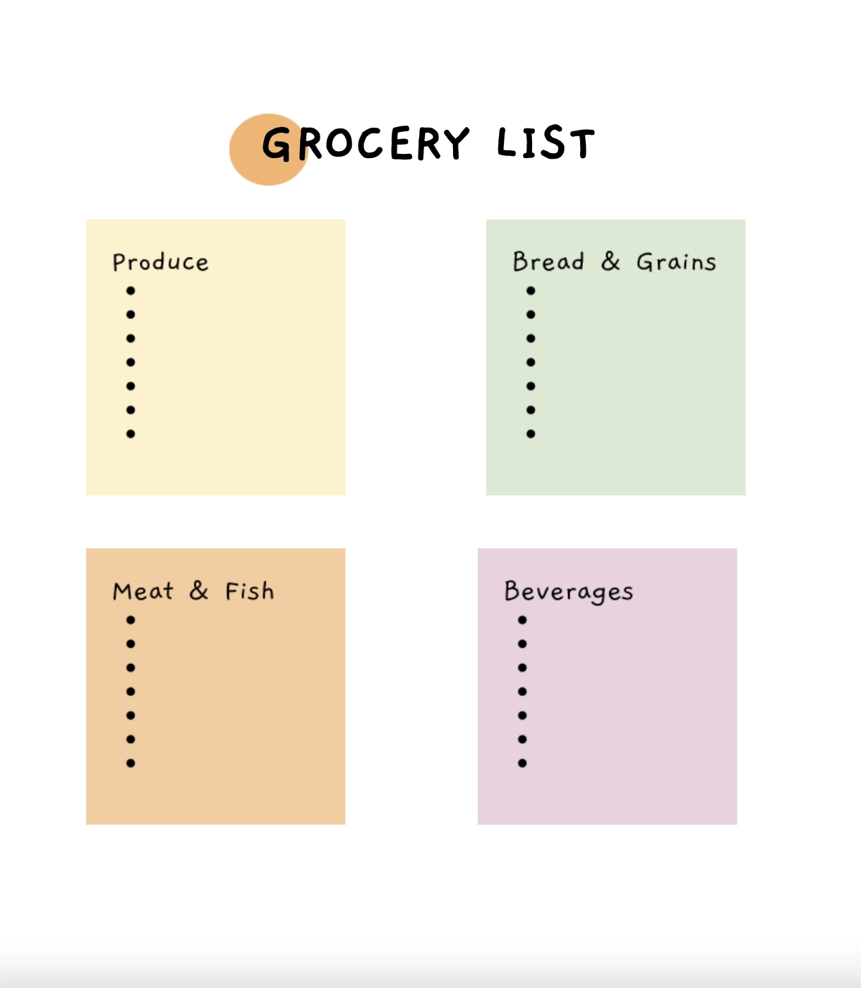 THE BEST Grocery List Templates For Google Docs Templates And Tutorials