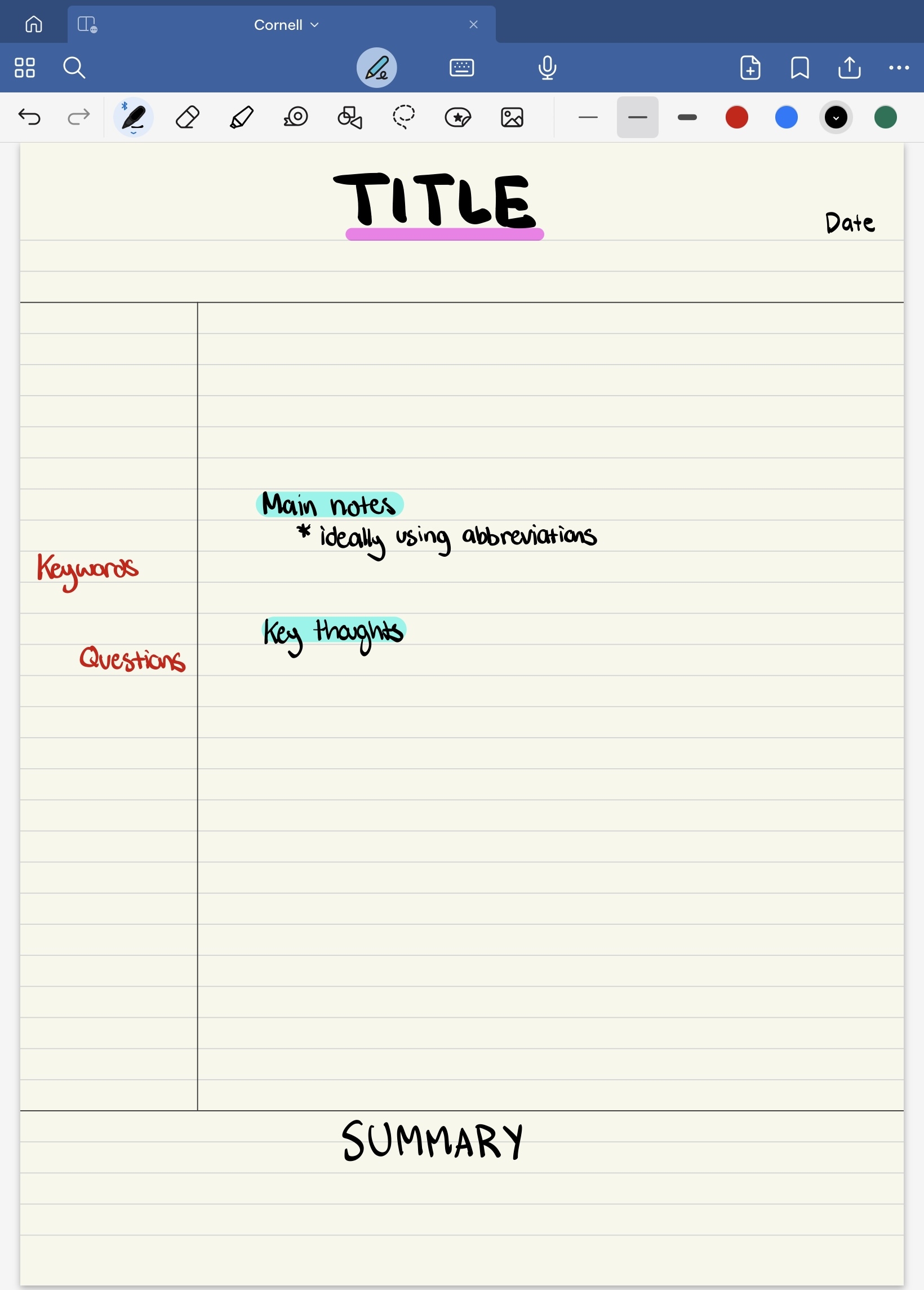 The Best Note Taking Methods For College Students Serious Note takers Goodnotes Blog