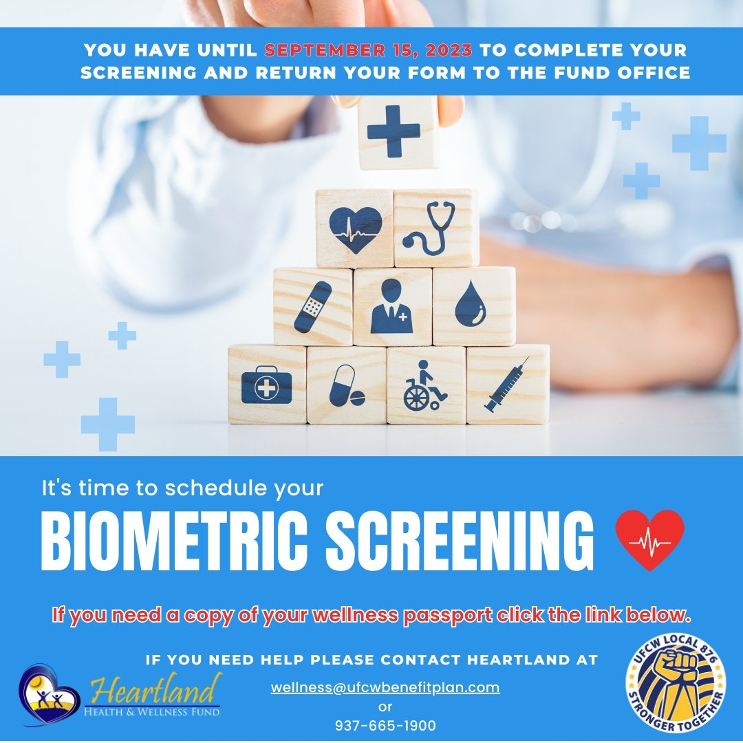 The Biometric Screening Deadline Is Coming Up Your Must Return Your Form To The Fund Office By September 15 2023 Click Below For A Printable Copy Of Your Wellness Passport Form Https t co g5lcifZiVi