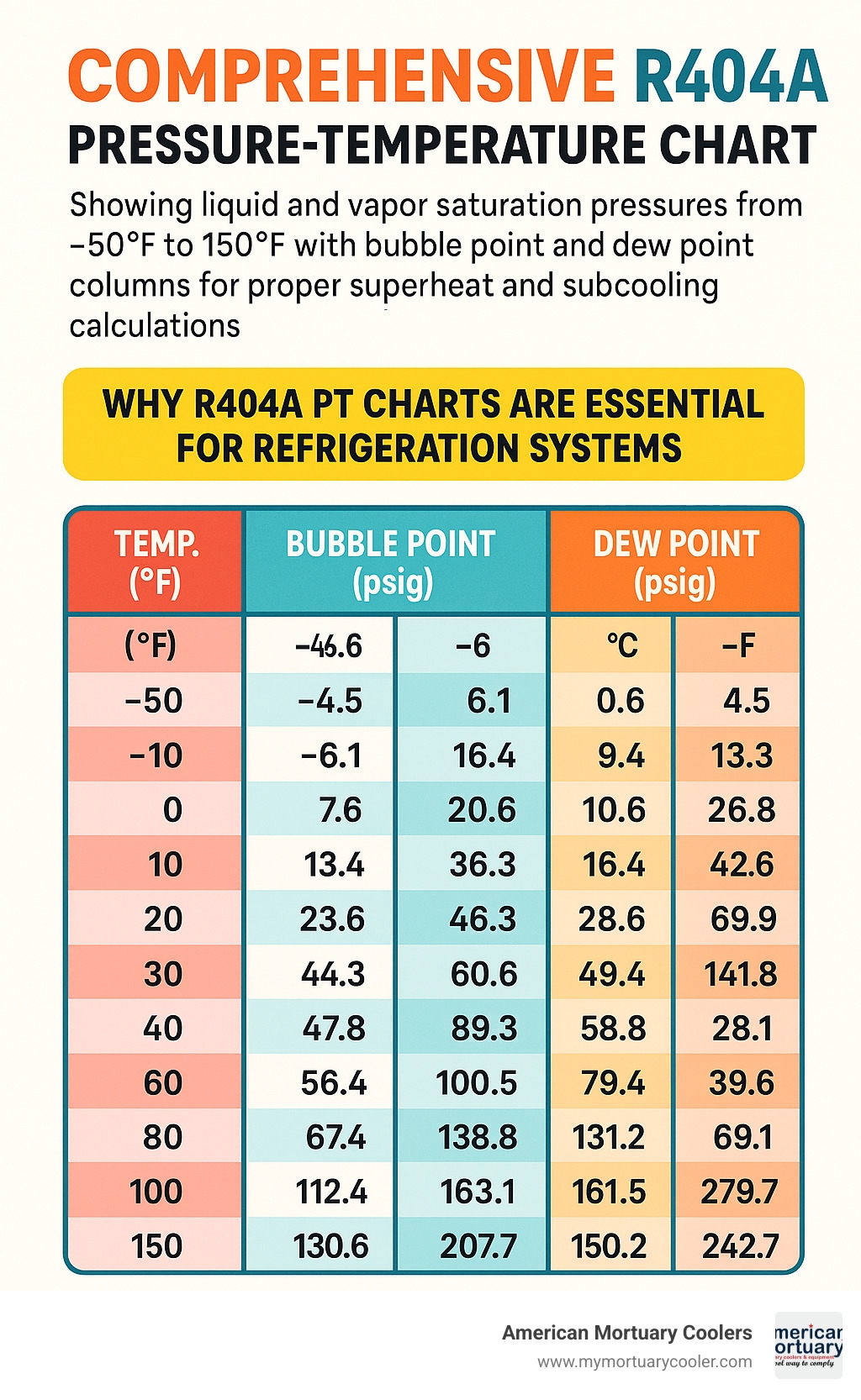 printable refrigerant pt chart