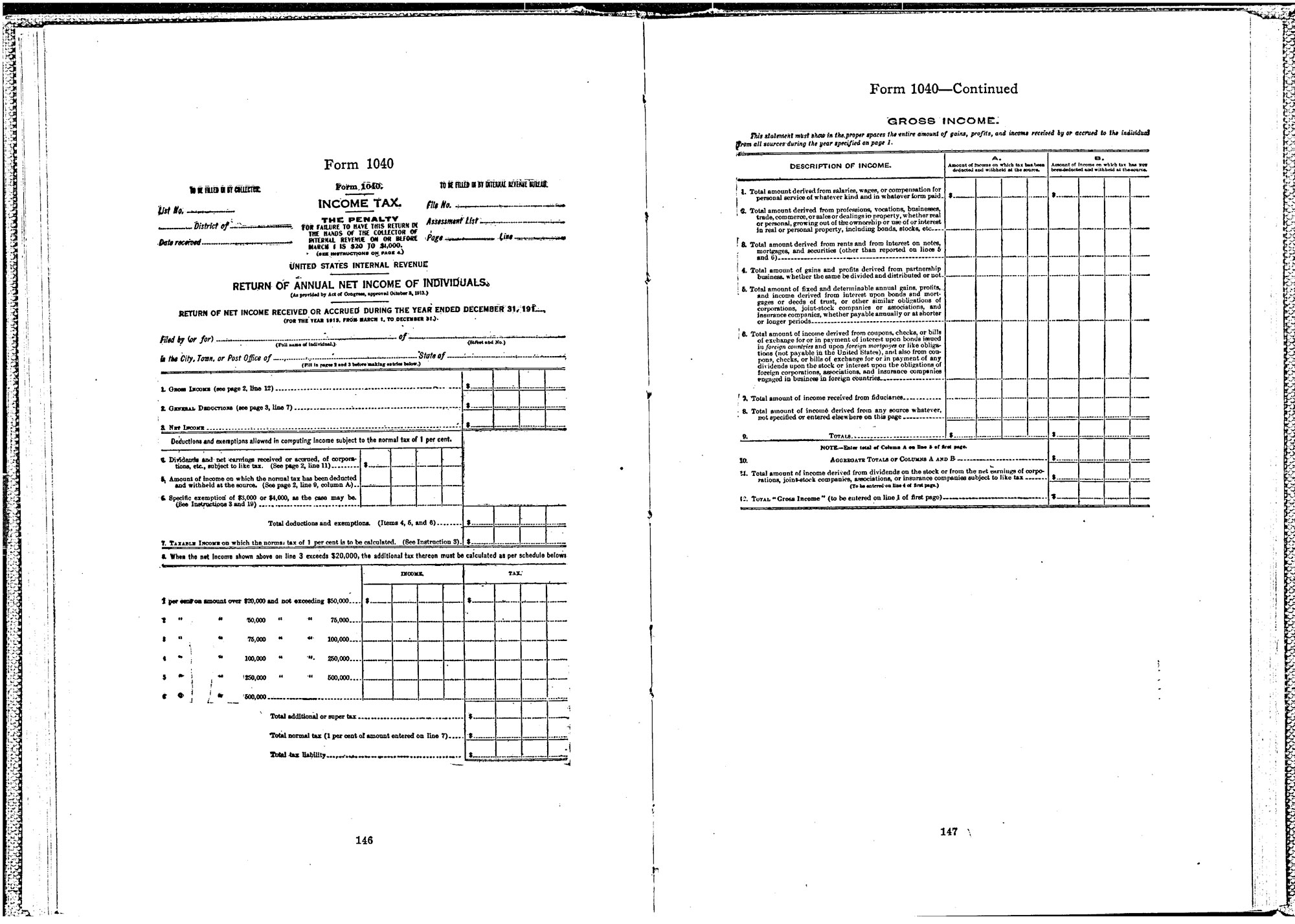 The First Form 1040 In Custodia Legis