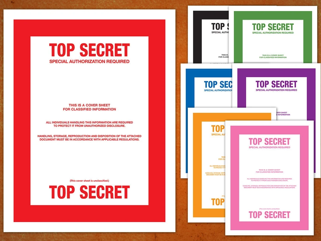 TOP SECRET Classified Document Cover Sheets Printable PDF Instant Download Downloadable Printable Print Etsy Norway