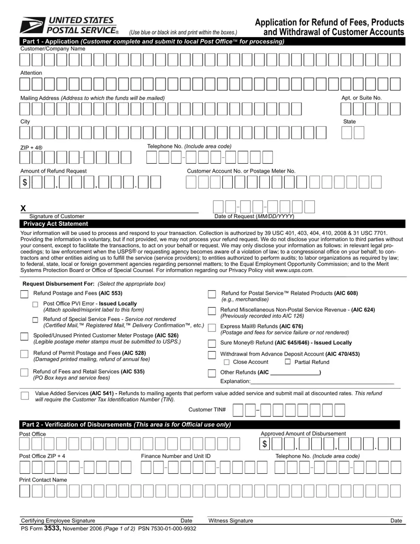 usps printable forms