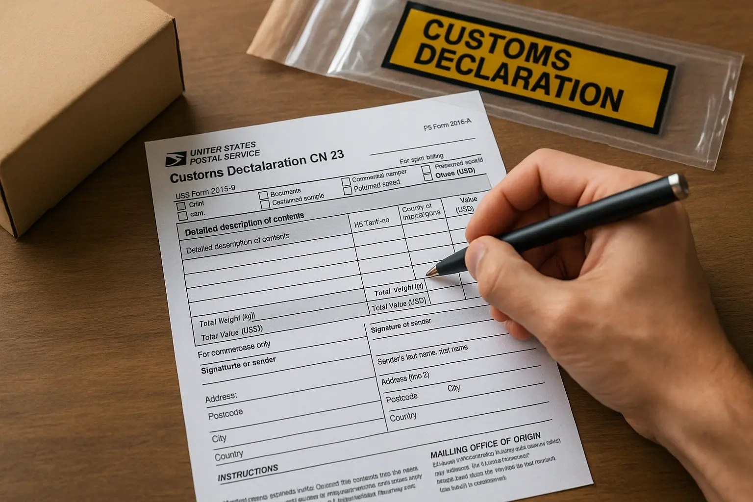 USPS PS Form 2976 A CN 23 Customs Declaration Guide In 2025