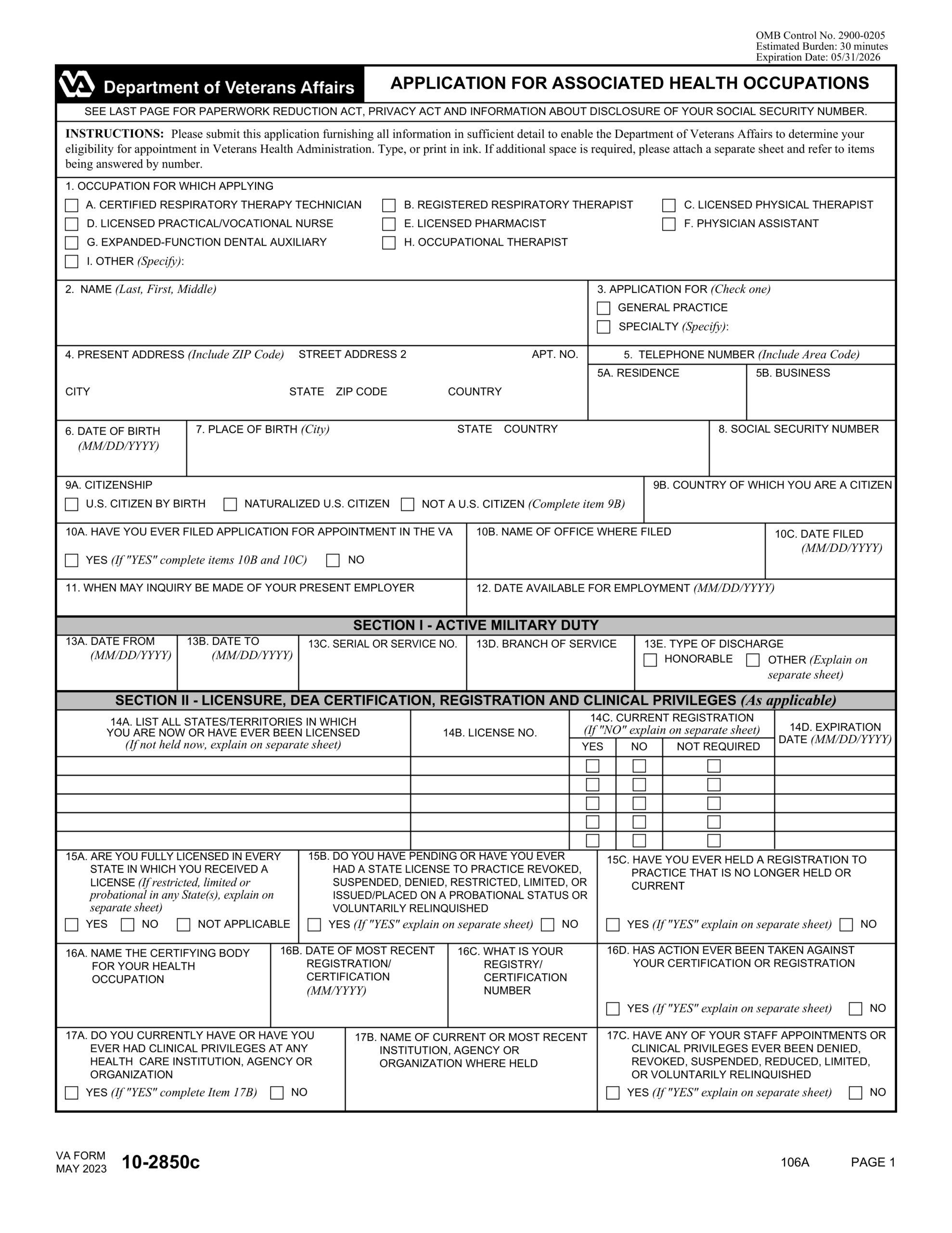 VA Form 10 7959C 2025 2026 Fill Official Forms Online PDF Guru