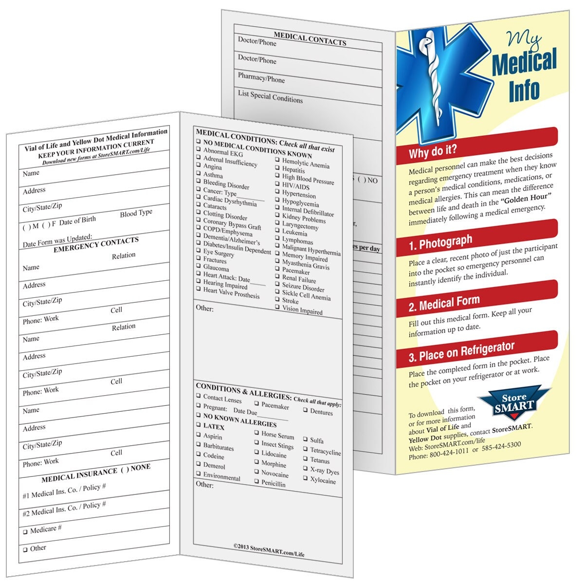Vial Of Life Emergency Medical Info Pocket With Magnet Etsy Israel