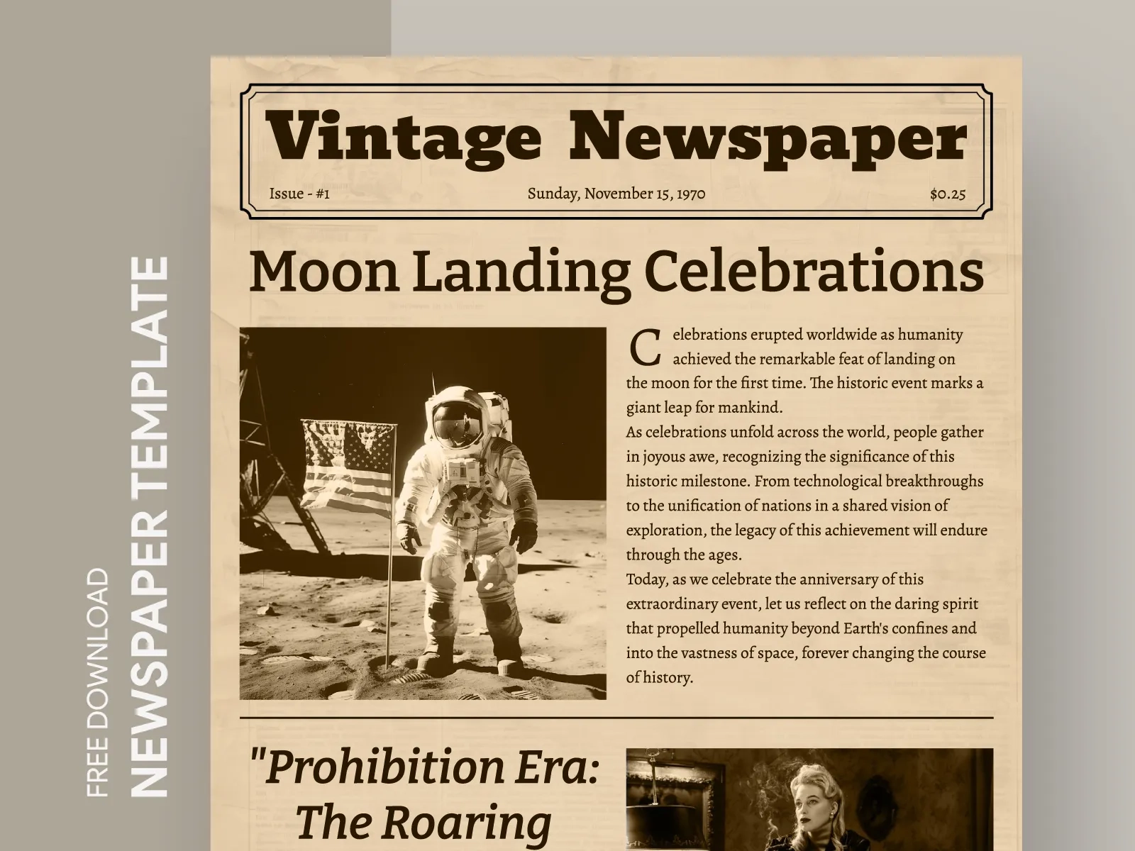 Vintage Newspaper Free Google Docs Template By Gdoc On Dribbble