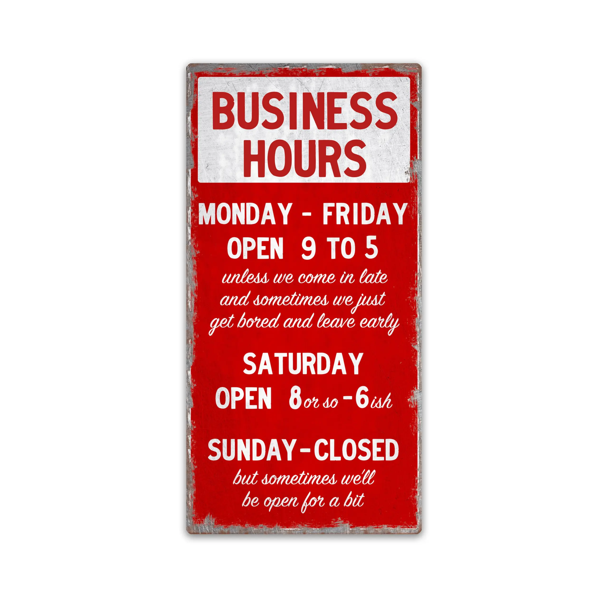 business hours of operation signs