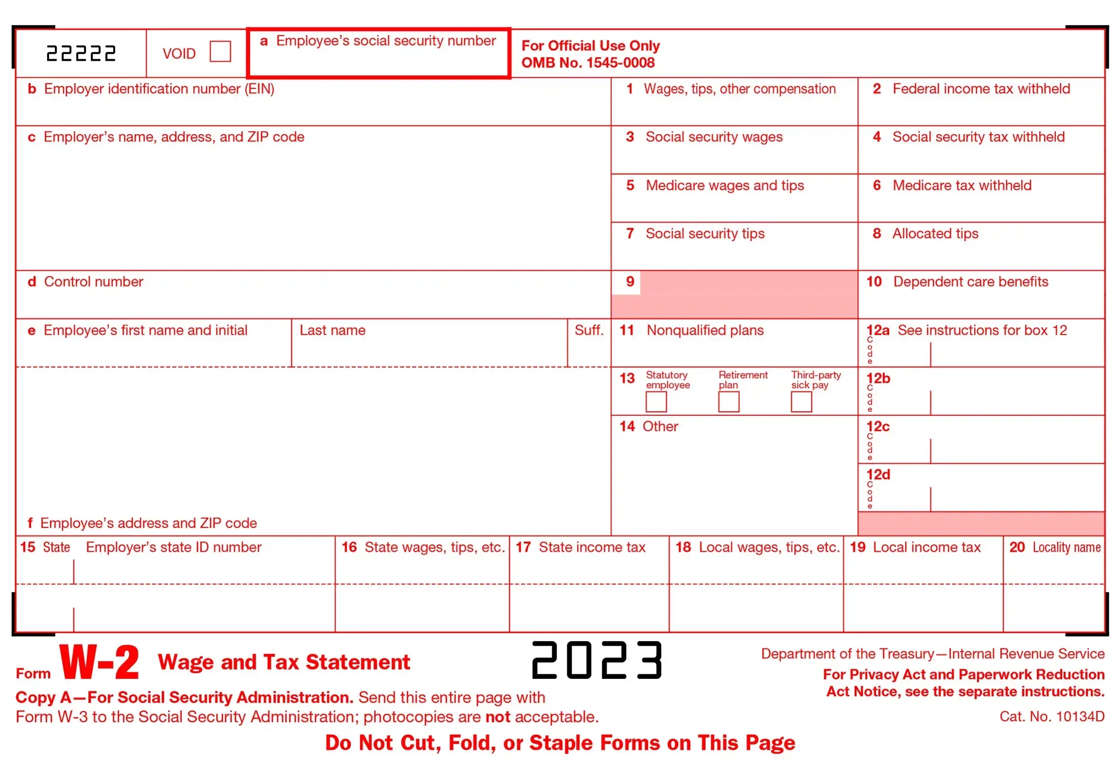 W2 Form Generate Printable W2 Form Online At StubCreator