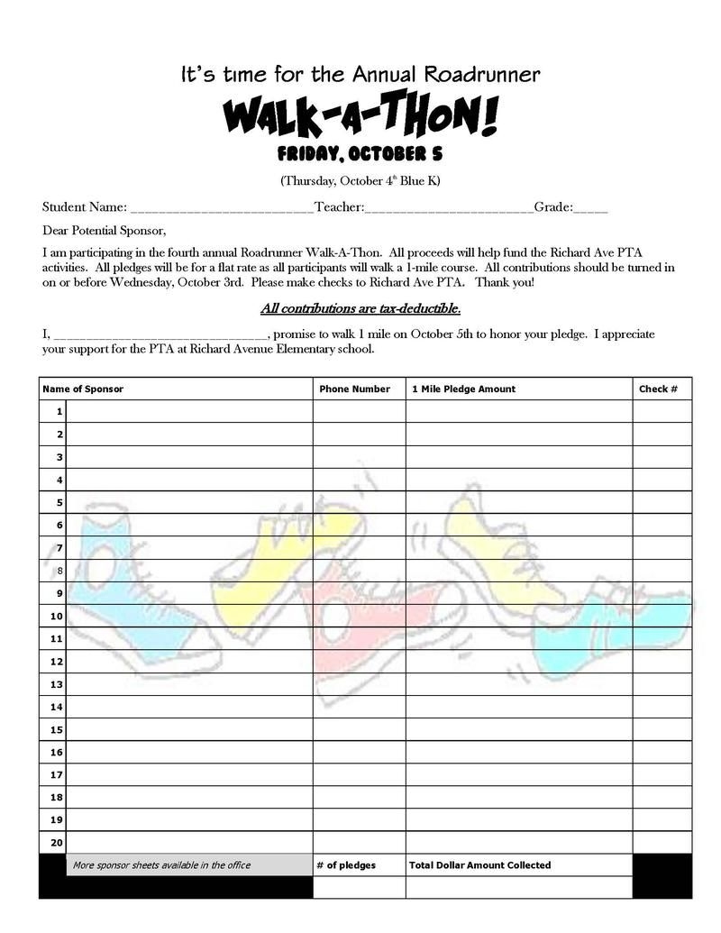 Walk A Thon Fundraiser Template