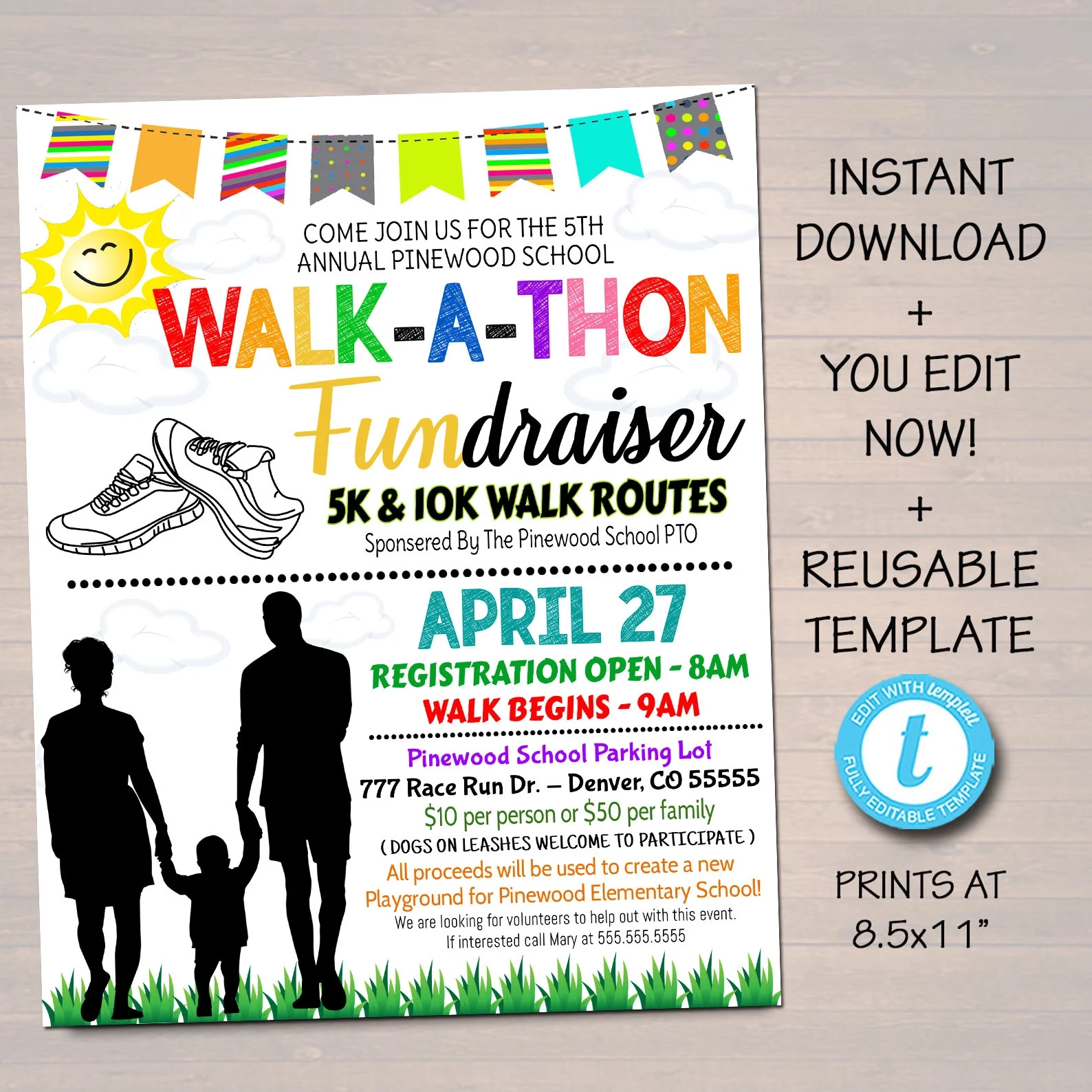Walk A Thon Fundraiser Template