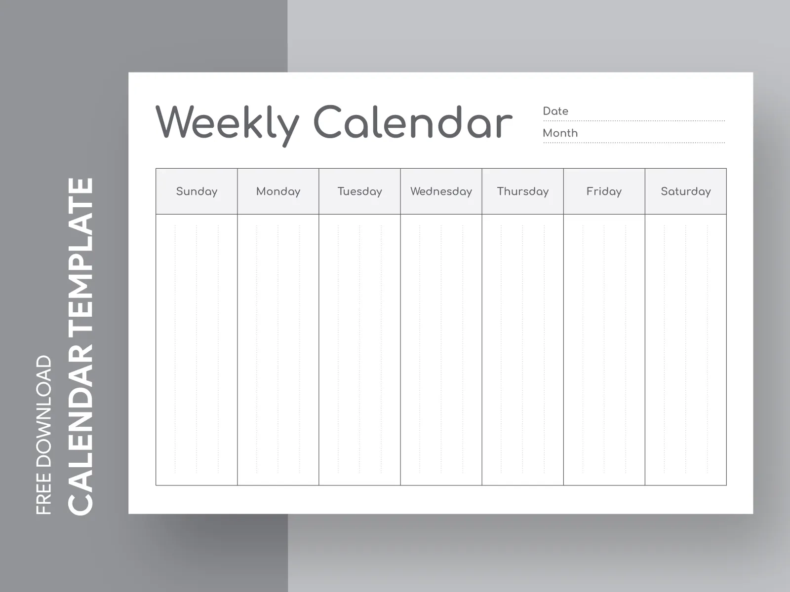 Weekly Calendar Free Google Docs Template By Gdoc On Dribbble