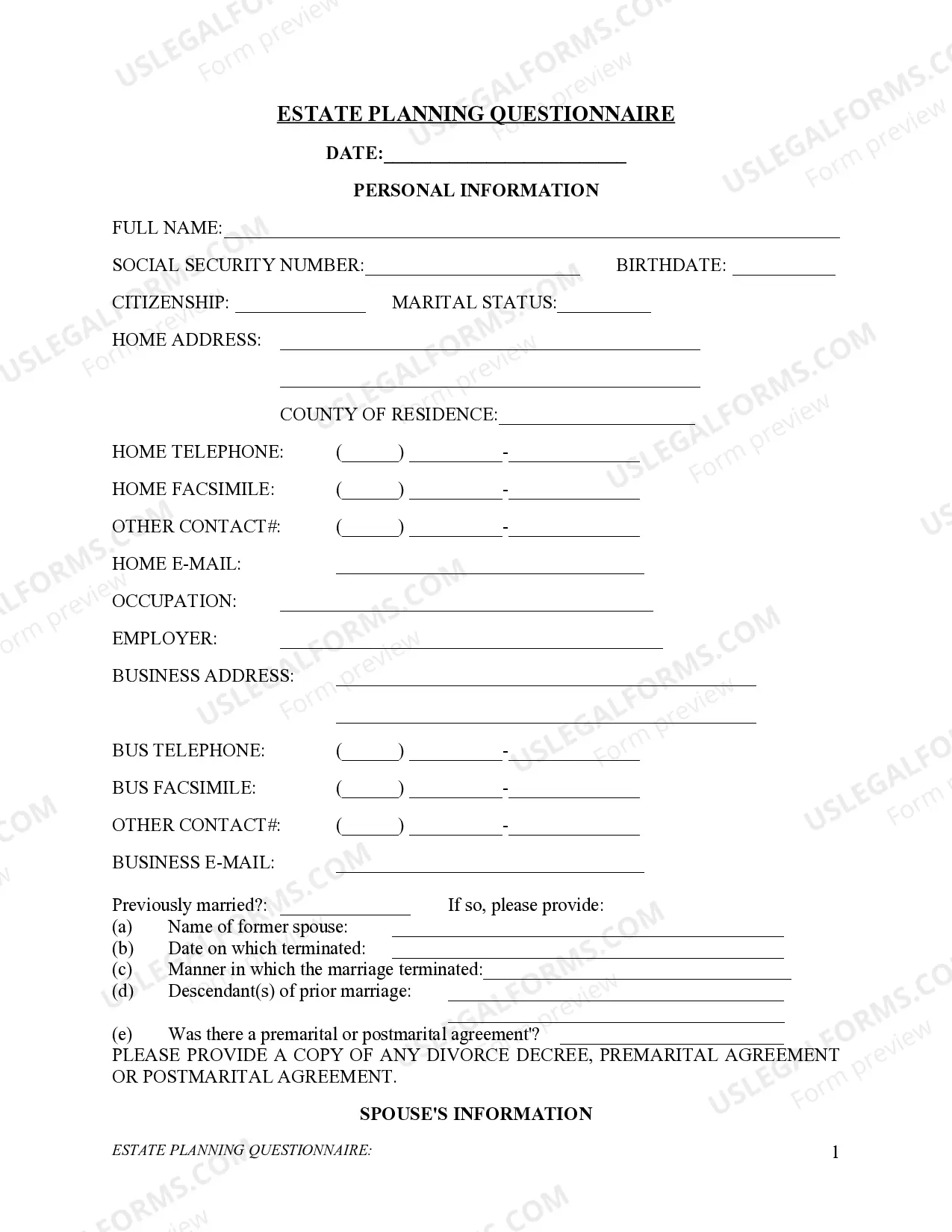 Will And Estate Planning Checklist US Legal Forms